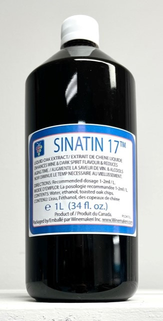 1 LITER SINATIN 17 LIQUID OAK EXTRACT for Oaking Aging Fine Wines Whiskey and Barrel Oaked Beer