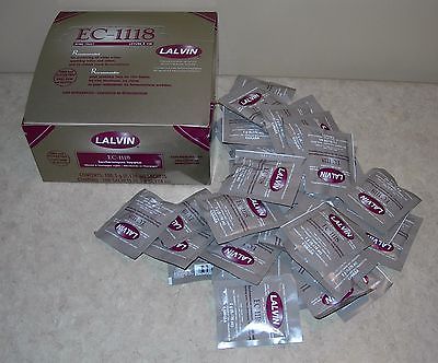 WINE YEAST 50 PK EC-1118 LALVIN ALL PURPOSE For Champagne, Soda, Cider, Fruit, White Wines