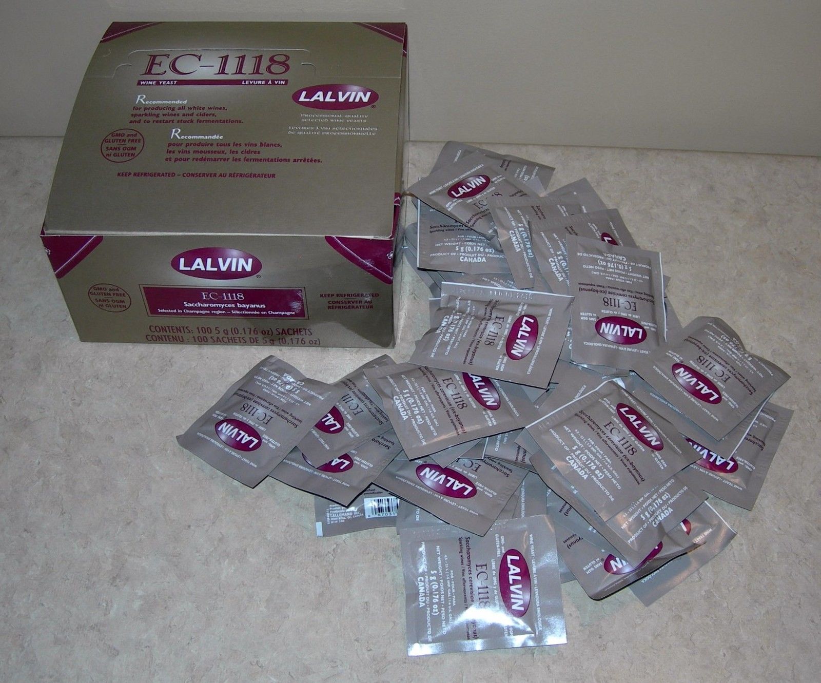 Details about  / WINE YEAST 10 PK EC-1118 LALVIN ALL PURPOSE CHAMPAGNE SODA CIDER FRUIT WHITES