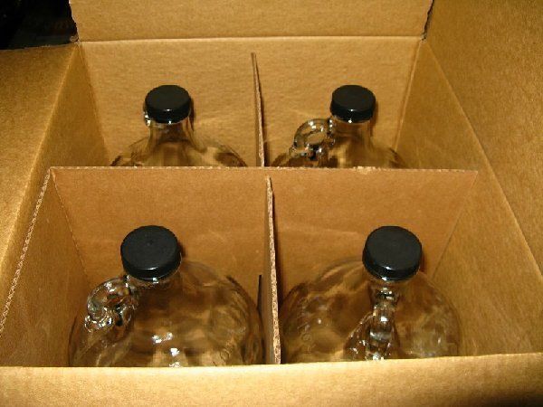 4 GLASS 1 GALLON JUGS + AIRLOCKS FOR HOMEBREWING BEER WINE MAKING KITS MOONSHINE - Image 3