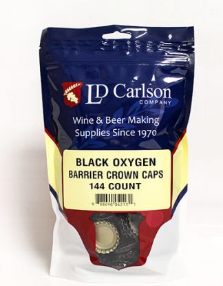 BLACK CROWN CAPS 144 New Uncrimped Bottle Caps in USA Standard 26mm Size for Soda and Beer Bottles