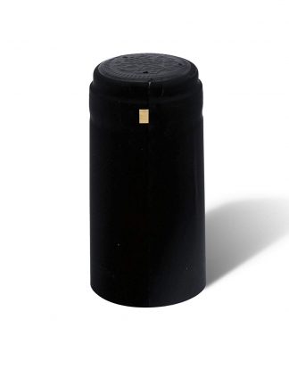 LARGE 32x60 SHRINK CAPSULES 100 MATTE BLACK Winery Quality Heat Shrink Caps for LARGE LIP Wine Bottles