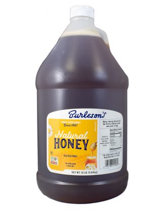 12LBS BURLESONS HONEY ONE GALLON JUG Pure Wildflower for Making Mead Brewing Beer Baking or Table Use