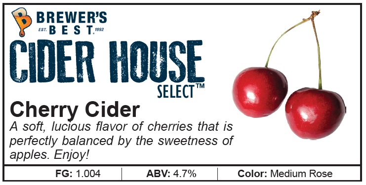 HARD CIDER KIT CHERRY APPLE CIDER HOUSE SELECT BREWERS BEST 5 or 6 GALLON KIT - Image 7