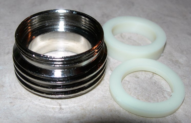 FAUCET ADAPTER LOW PROFILE CHROME KITCHEN SINK TO HOSE THREAD ADAPTOR SINK TOYS - Image 4