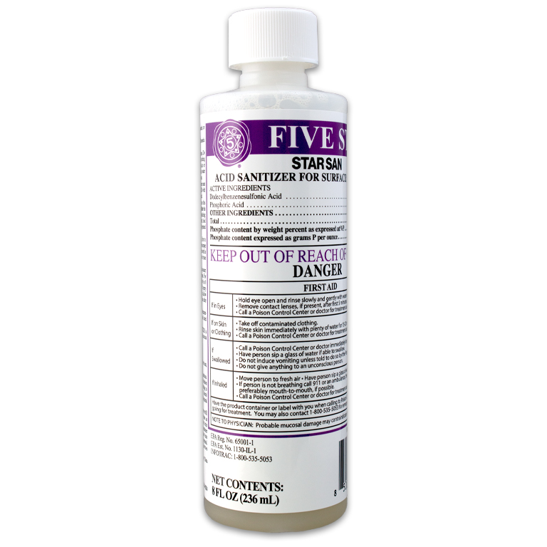 STAR SAN 8 OZ SANITIZER Starsan No Rinse Sterilizes Home Brewing Equipment QUICKLY