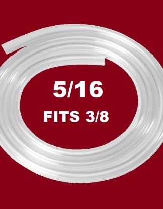 CLEAR FOOD GRADE TUBING 5/16" By The Foot MADE IN USA Fits 3/8" Racking Cane