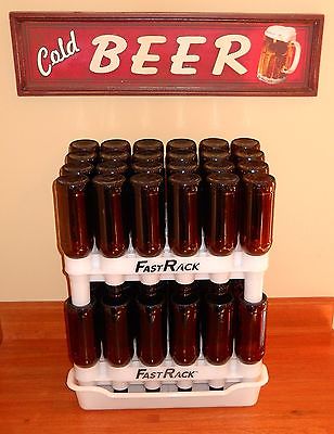 FASTRACK KIT BEER BOTTLE DRYING RACK WITH 2 FAST RACK and DRIP TRAY (NO BOTTLES)