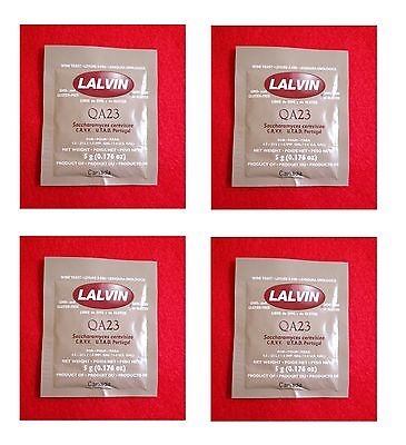 WINE YEAST QA23 4PK LALVIN LOW TEMP LOW SULFIDE FERMENT OF WHITE AND FRUIT WINES