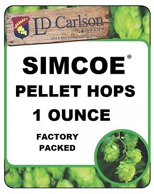 HOPS HOP PELLETS SIMCOE DUAL PURP 1oz NITRO FOIL FACTORY PACKED BREWING BEER KIT