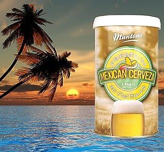 BEER KIT BEACH BREW! 2-WEEK MUNTONS MEXICAN CERVEZA 5 GAL BREWING INGREDIENTS KIT
