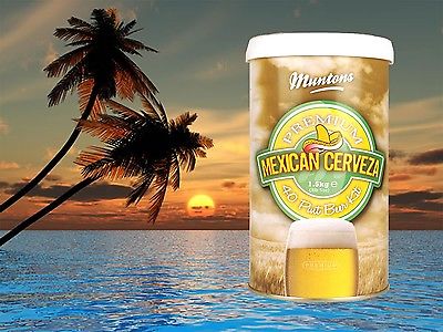 BEER KIT BEACH BREW! 2-WEEK MUNTONS MEXICAN CERVEZA 5 GAL BREWING INGREDIENTS KIT