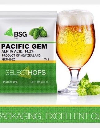 HOPS HOP PELLETS 8 OZ PACIFIC GEM NEW ZEALAND - FACTORY PACKED HOME BEER BREWING