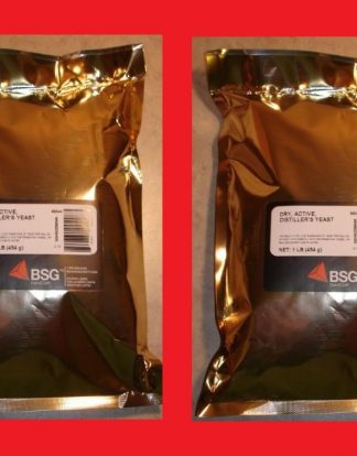 2 lbs DADY DISTILLERS YEAST FOILPACK for WHISKEY MOONSHINERS STILL CORN SQUEEZIN - FREE SHIPPING