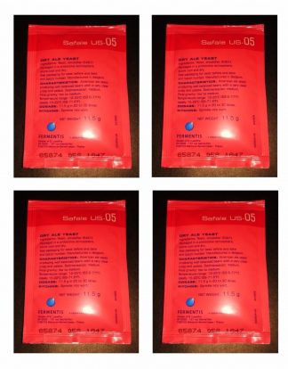 BEER YEAST US-05 4 PACK FERMENTIS SAFALE DRY ALE FOR HOME BREWING YEAST HOMEBREW