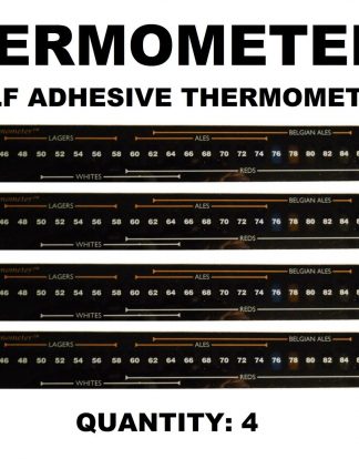 4 LCD FERMOMETER STRIP THERMOMETER SELF STICK TO BEER ALE BUCKET OR WINE CARBOY