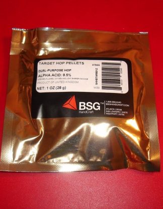 HOPS HOP PELLETS 1 OUNCE TARGET NITROGEN FOIL FACTORY PACK HOME BREWING BEER KIT