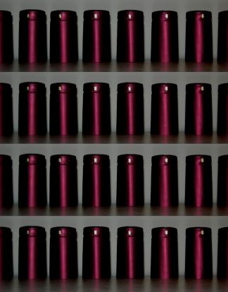 Winery Quality SHRINK CAPSULES 33 MATTE MAROON Metallic PVC Heat Shrink Capsules