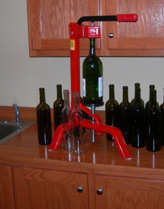 Red Ferrari FLOOR CORKER for Home Winemaking Kit EASILY CORKS Most Standard Size Wine Bottles