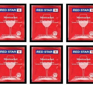 WINE YEAST 6 PK RS MONTRACHET RED STAR FOR REDS DARK BERRIES MUSCADINES GRAPES