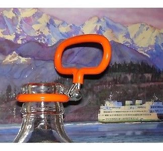 LARGE CARBOY HANDLE FOR 6.5 Gallon Glass Fermenter - A Heavy Duty Orange Steel Safety Handle