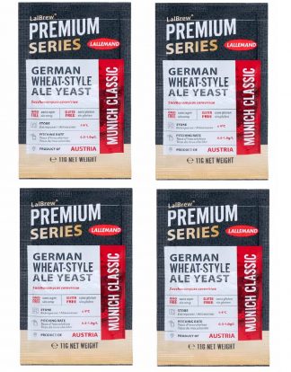 4PK MUNICH CLASSIC WHEAT BEER YEAST 4 Pack of Danstar's Perfect Regional Match for Quality Wheat Beer