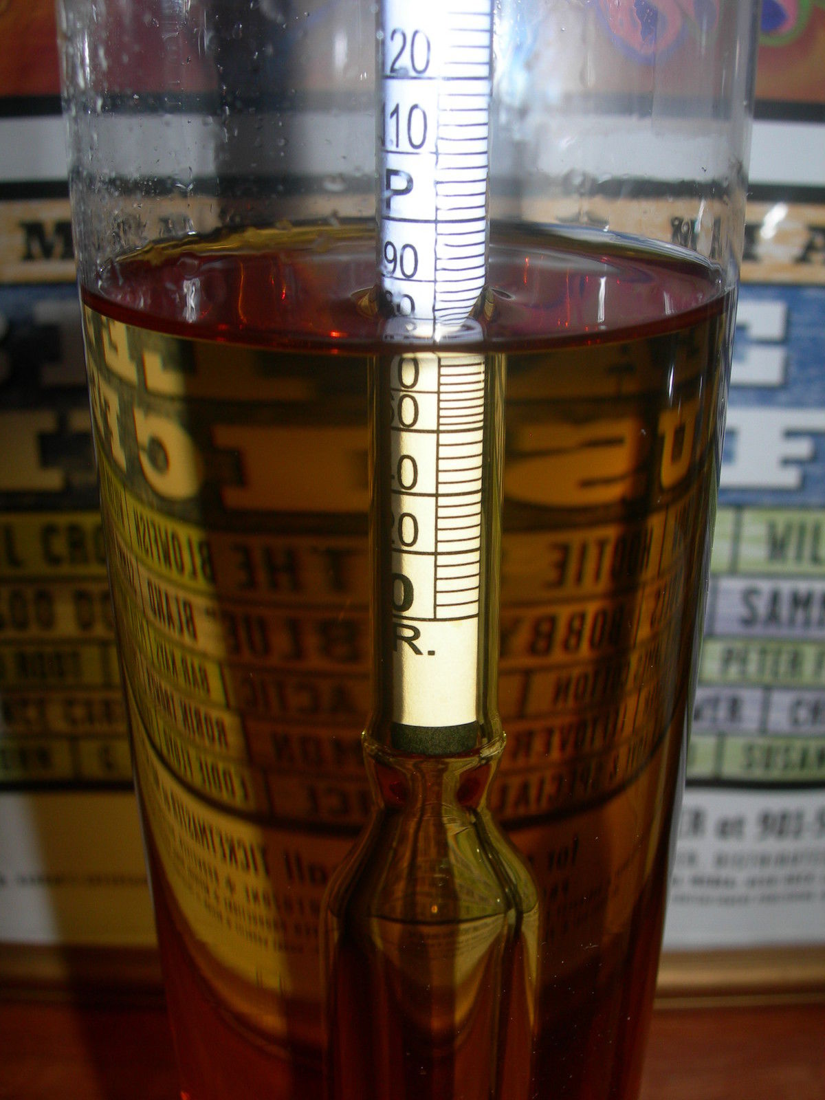 PROOF & TRALLE % PERCENTAGE ALCOHOL HYDROMETER for MOONSHINE and other UNSWEETENED DISTILLED SPIRITS - Image 7