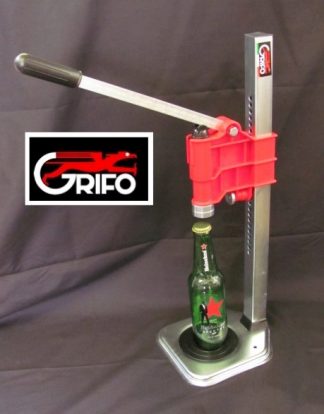RED BENCH CAPPER FOR HOMEBREW BEER SODA & KOMBUCHA BOTTLES GRIFO KIT w/CROWNS