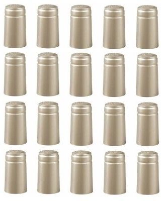 SHRINK CAPSULES 100 MATT SILVER METALLIC PVC HEAT SHRINKS CAPS FOR WINE BOTTLES FREE SHIPPING