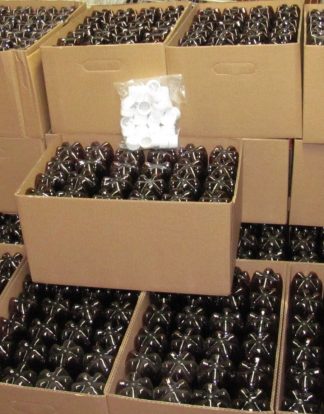 PLASTIC BEER BOTTLES 500ml FULL CASE OF 24 Amber PET Bottles With WHITE CAPS For Beer Soda Carbonated Drinks