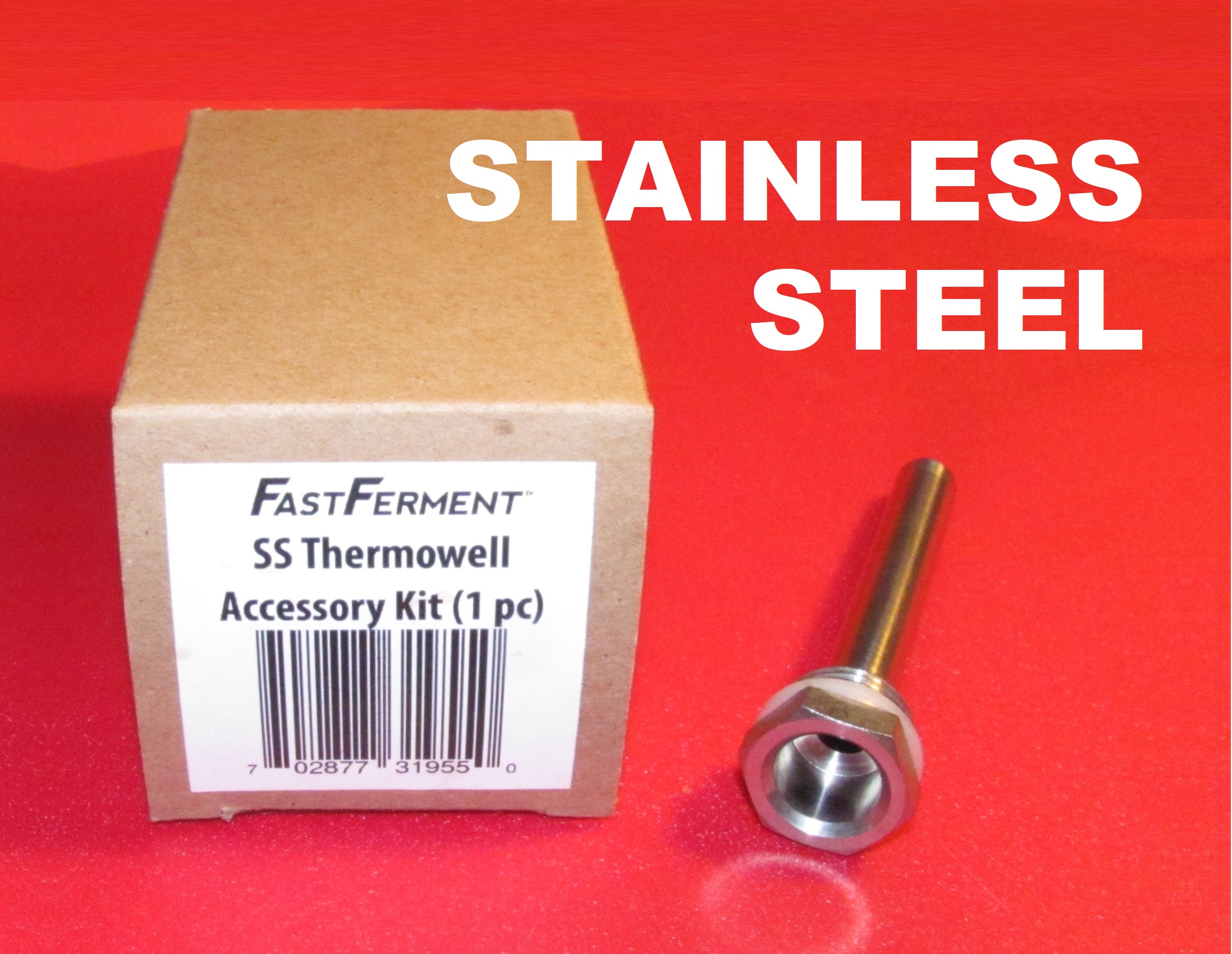 FASTFERMENT THERMOWELL STAINLESS STEEL REPLACEMENT FOR FAST FERMENT FERMENTERS