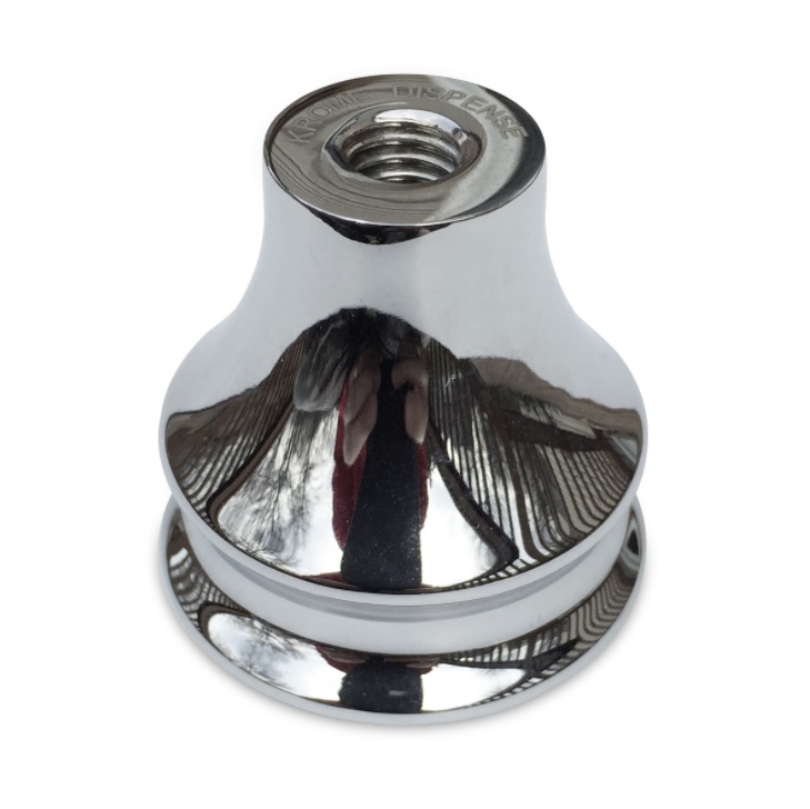 LARGE SIZE BEER TAP HANDLE FERRULE CHROME PLATED BRASS with HANGER BOLT