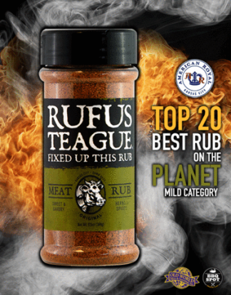 DISCONTINUED RUFUS TEAGUE MEAT RUB 6.5OZ by RUFUS TEAGUE BBQ DRY RUB for Kansas City Style Barbecue