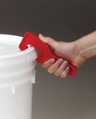 BUCKET OPENER LID LIFTER TOOL REMOVES LIDS on 3,5,6, 6.5 GALLON PLASTIC BUCKETS WITHOUT DAMAGE