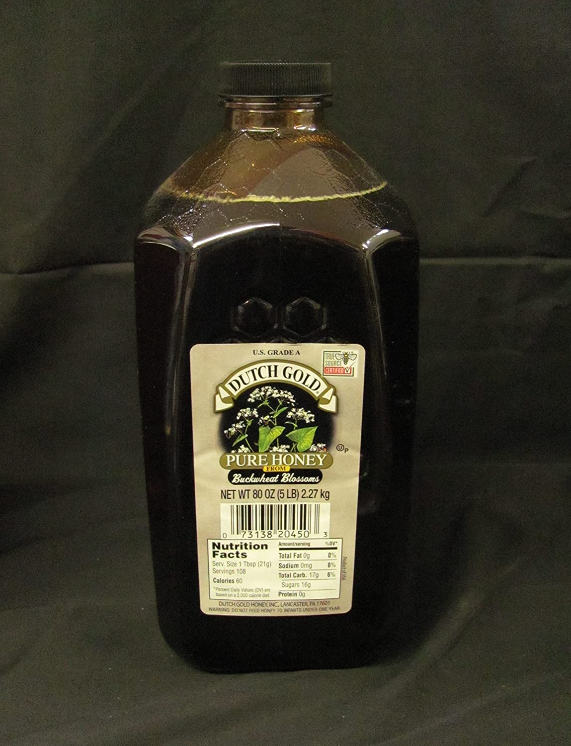 BUCKWHEAT HONEY 5LB Value Size Dutch Gold US Grade A Pure Dark Buckwheat Honey 80 ounces