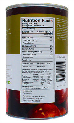 PASSION FRUIT PUREE Oregon Fruit Products (Formerly Vintners Harvest) Aseptic for use in beer wine mohito base 49oz BLADDER - Image 3