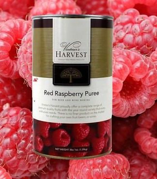 DENTED CAN RED RASPBERRY FRUIT PUREE VINTNERS HARVEST WINE BEER MEAD MOHITO LEMONADE BASE 49oz CAN