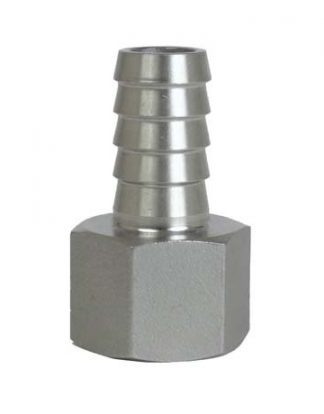 HOSE BARB STAINLESS 1/2" FPT FEMALE BARBED NIPPLE 1/2" MALE TO FIT 1/2" TUBING and Brewing Pumps