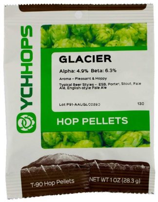 GLACIER HOP PELLETS SMOOTH AND FRUITY BLACKBERRY AROMA 1oz FACTORY PACK