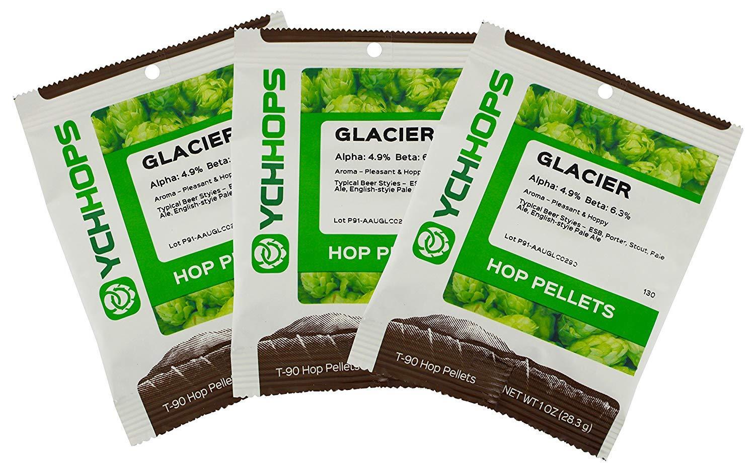3PK GLACIER HOP PELLETS SMOOTH AND FRUITY BLACKBERRY CEDAR AROMA 3oz FACTORY PACKED