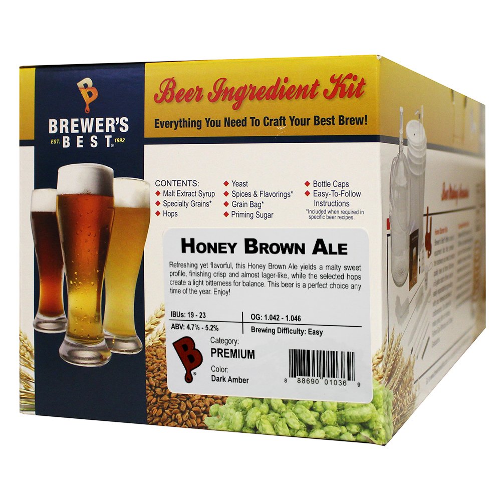 BOX KIT HONEY BROWN ALE Brewer's Best Beer Ingredient Package #1036
