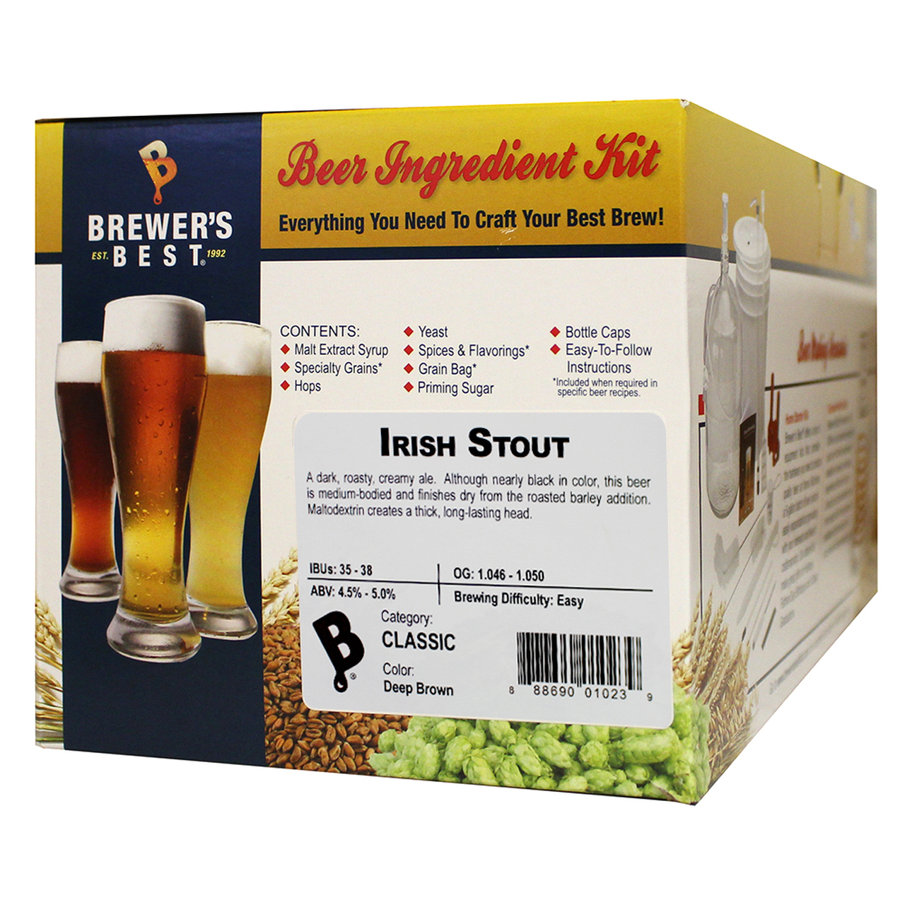 BEER KIT IRISH STOUT Brewer's Best 1023 Homebrew Beer Ingredient Kit