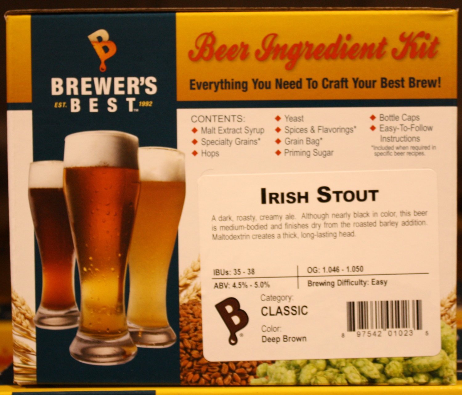 BEER KIT IRISH STOUT Brewer's Best 1023 Homebrew Beer Ingredient Kit - Image 4