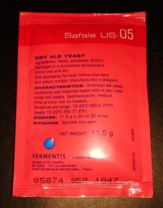 BEER YEAST US-05 SINGLE PACK PACK FERMENTIS SAFALE DRY ALE FOR HOME BREWING YEAST HOMEBREW