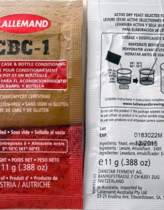 BEER & SODA YEAST DANSTAR CBC-1 for CASK and BOTTLE CONDITIONING 11g LALLEMAND