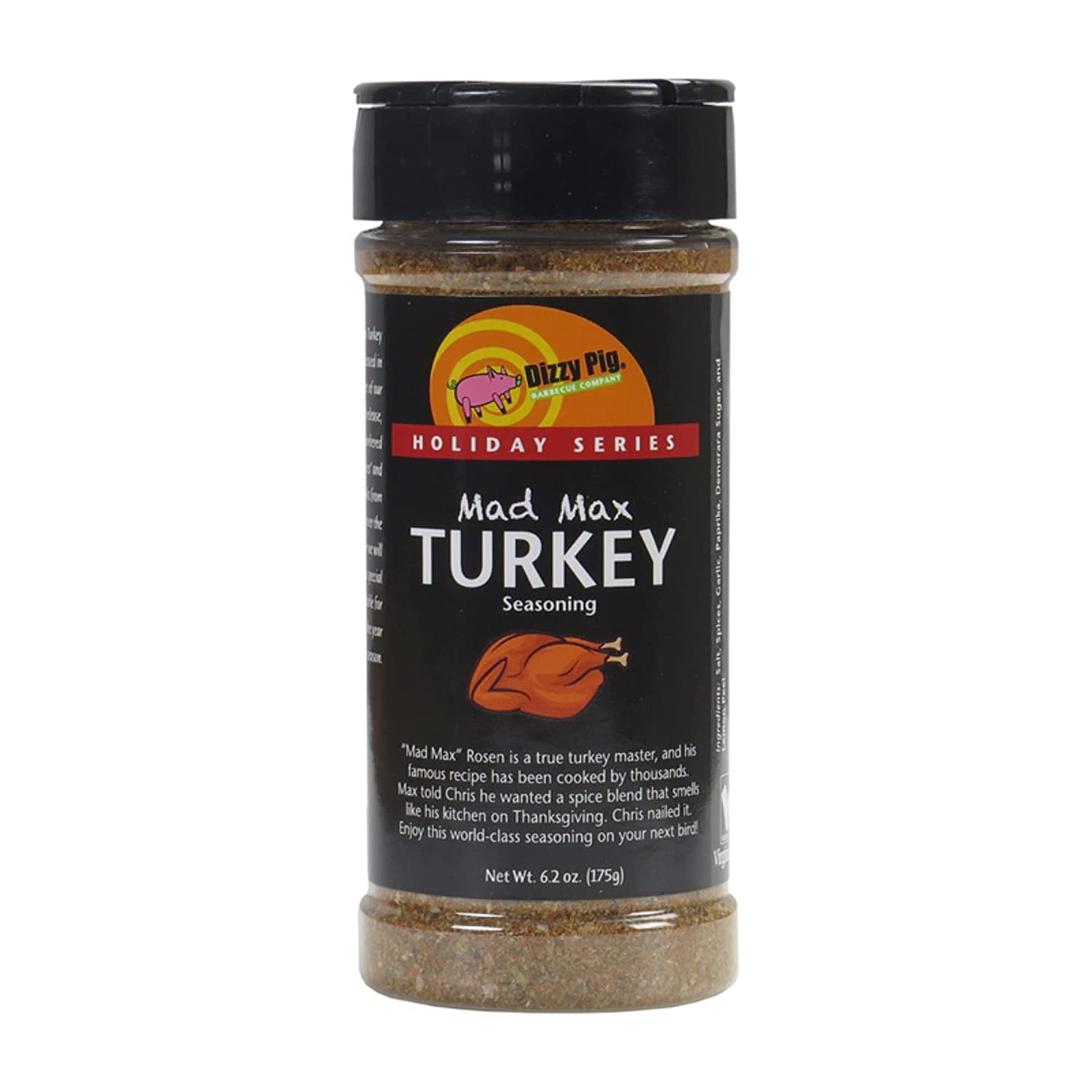Dizzy Pig BBQ 'Mad Max' BARBECUE Turkey Rub - 6.2 oz AVAILABLE IN SEASON ONLY