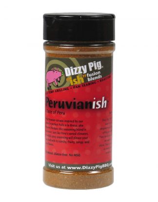 DIZZY PIG PERUVIANISH DRY RUB 8oz SHAKER BOTTLE - TASTE OF PERU BARBECUE DRY RUB