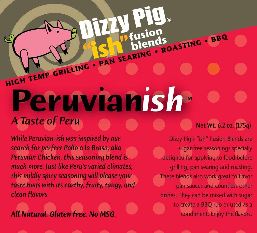 DIZZY PIG PERUVIANISH DRY RUB 8oz SHAKER BOTTLE - TASTE OF PERU BARBECUE DRY RUB - Image 2