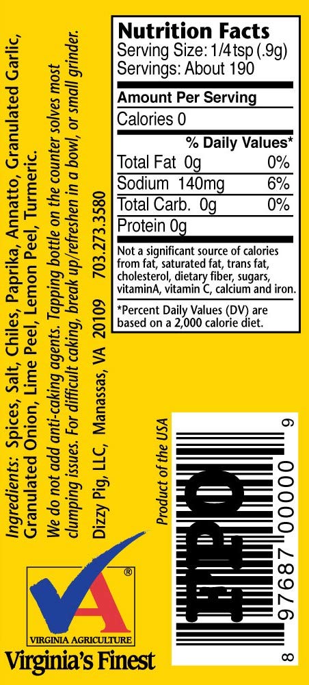 DIZZY PIG PERUVIANISH DRY RUB 8oz SHAKER BOTTLE - TASTE OF PERU BARBECUE DRY RUB - Image 3