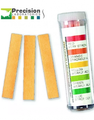 PRECISION LABORATORIES UNIVERSAL pH TEST PAPER VIAL OF 100 STRIPS RANGE 2-10 pH